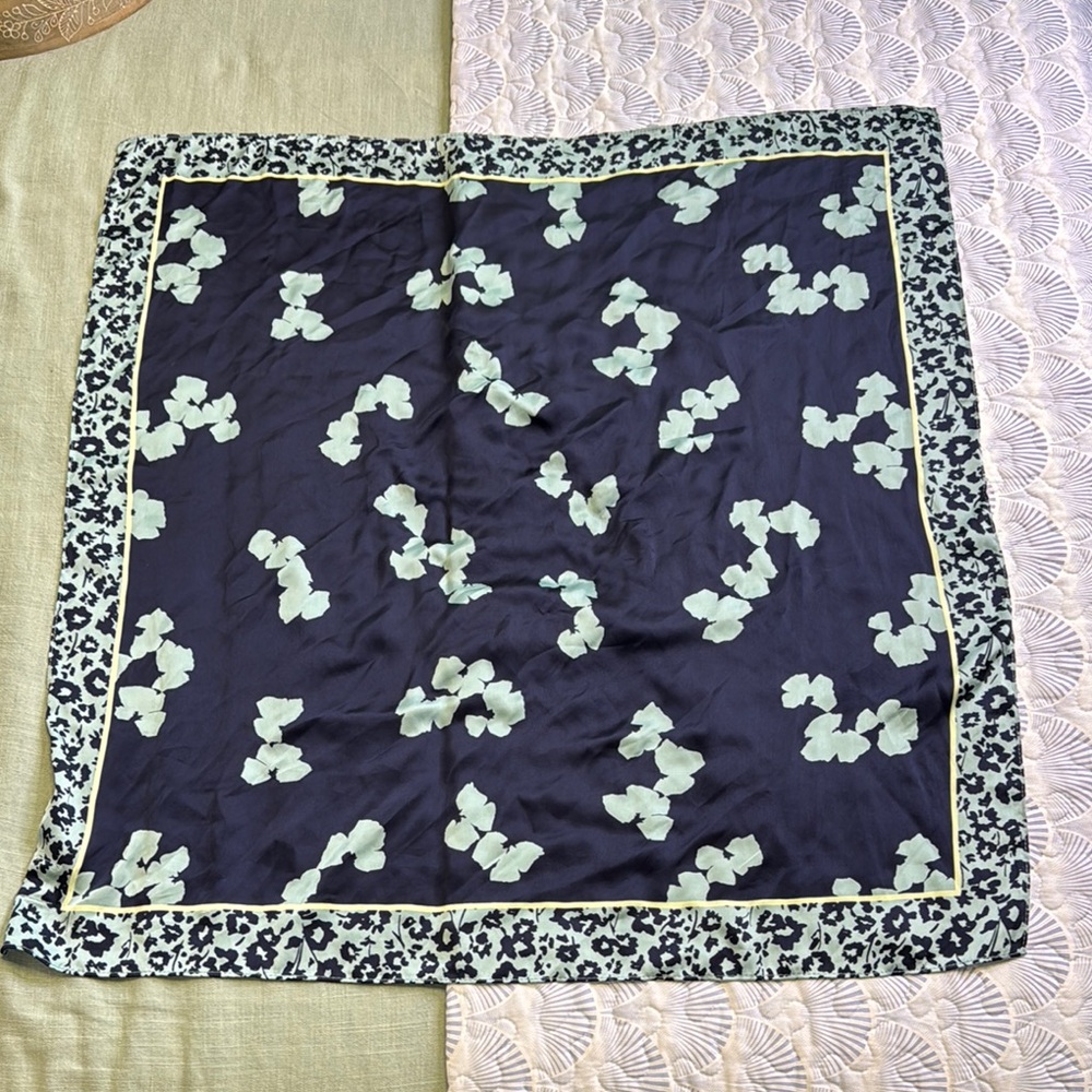 a new day Blue Floral Scarf